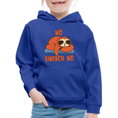 Faultier Nö Einfach Nö Kinder Premium Hoodie - Royalblau