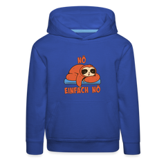 Faultier Nö Einfach Nö Kinder Premium Hoodie - Royalblau