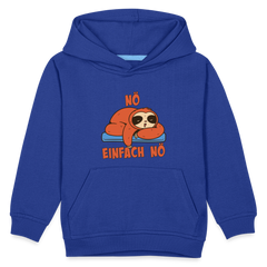 Faultier Nö Einfach Nö Kinder Premium Hoodie - Royalblau