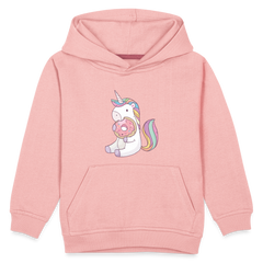 Donut Einhorn nascht Kinder Premium Hoodie - Kristallrosa
