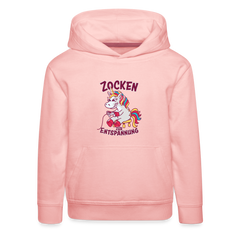 Einhorn Zocken zur Entspannung Kinder Premium Hoodie - Kristallrosa