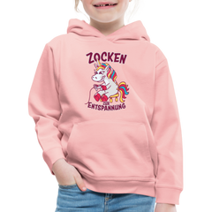 Einhorn Zocken zur Entspannung Kinder Premium Hoodie - Kristallrosa