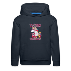 Einhorn Zocken zur Entspannung Kinder Premium Hoodie - Navy