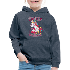 Einhorn Zocken zur Entspannung Kinder Premium Hoodie - Jeansblau