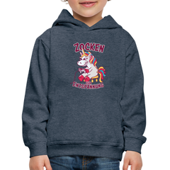 Einhorn Zocken zur Entspannung Kinder Premium Hoodie - Jeansblau