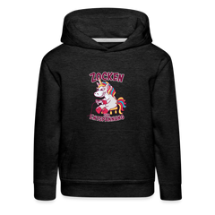 Einhorn Zocken zur Entspannung Kinder Premium Hoodie - Anthrazit