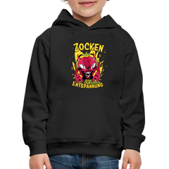 Monster Zocken zur Entspannung Kinder Premium Hoodie - Schwarz