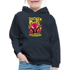 Monster Zocken zur Entspannung Kinder Premium Hoodie - Navy
