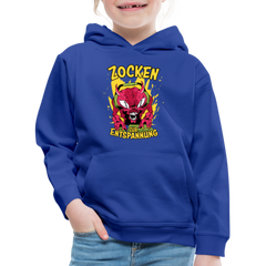 Monster Zocken zur Entspannung Kinder Premium Hoodie - Royalblau
