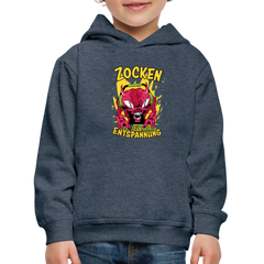 Monster Zocken zur Entspannung Kinder Premium Hoodie - Jeansblau