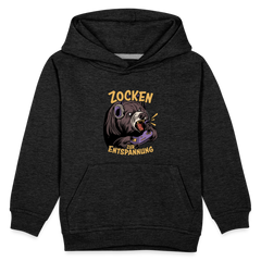 Braunbär Zocken zur Entspannung Kinder Premium Hoodie - Anthrazit