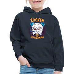 Panda Zocken zur Entspannung Kinder Premium Hoodie - Navy