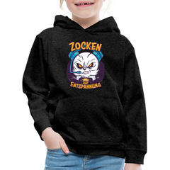 Panda Zocken zur Entspannung Kinder Premium Hoodie - Anthrazit