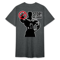 No Cardio Powerlifter Strongman Bodybuilder Gewichtheber | Männer T-Shirt - Dunkelgrau meliert