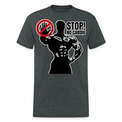 No Cardio Powerlifter Strongman Bodybuilder Gewichtheber | Männer T-Shirt - Dunkelgrau meliert