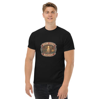 Gildan5000 Barn Aisle Ready Reitstall T-Shirt Schwarz Men's 2 Front