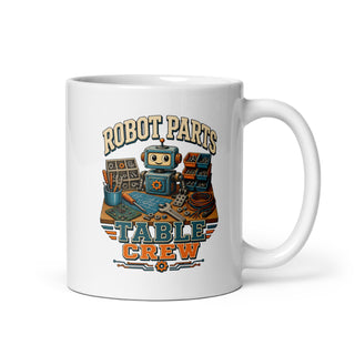 Roboter Teile Tisch Crew Kaffeetasse Weiß Handle Right Produktbild 1