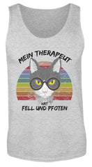 Zeigt katzen therapeut lustiger spruch herren tanktop in Farbe White