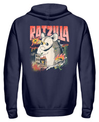Zeigt ratzilla lustiges farbratten monster zip hoodie in Farbe Black