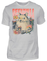 Zeigt deguzilla lustiges degu monster herren shirt in Farbe Black