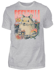 Zeigt deguzilla lustiges degu monster herren shirt in Farbe Black