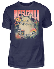 Zeigt deguzilla lustiges degu monster herren shirt in Farbe Black