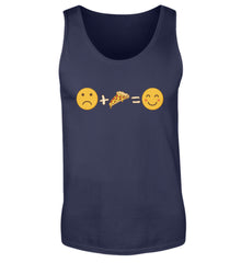 Funny Pizza Emotions | Herren Tanktop in Navy in Größe S