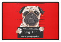 Zeigt krimineller mops lustiger hund schones geschenk fur alle mops besitzer pug life fussmatte in Farbe Royal Blau