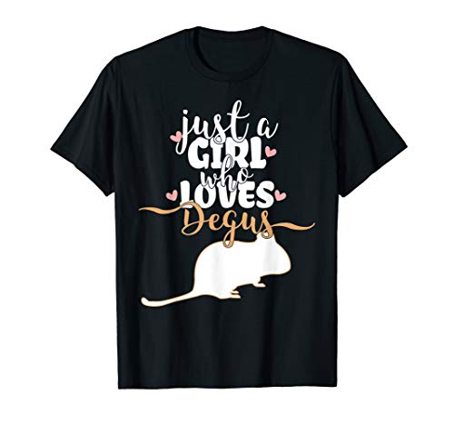 Just A Girl Who Loves Degus | Lustiger Deguspruch | Degu T-Shirt in Default Title in Größe