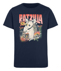 Zeigt ratzilla lustiges farbratten monster kinder organic t shirt in Farbe Black