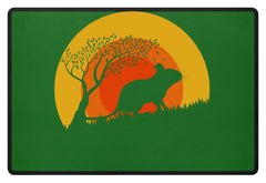 Zeigt degus sun vintage retro fussmatte in Farbe Kelly Green