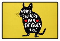 Zeigt degus geschenk fur degu halterinnen susser magischer spruch kaffeetasse perfekter k fussmatte in Farbe Gelb