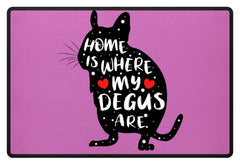 Zeigt degus geschenk fur degu halterinnen susser magischer spruch kaffeetasse perfekter k fussmatte in Farbe Rubinrot