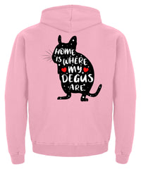 Funny Adorable Degu Saying Rodent | Kinder Hoodie in Baby Pink in Größe 3/4 (98/104)