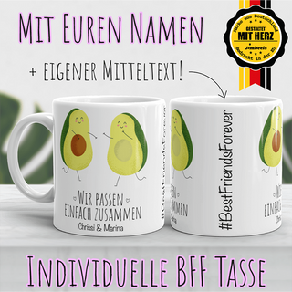 Best Friends Avocado Personalized Mug