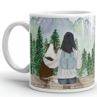 Girl & Dog - Personalized Dog Sayings Mug