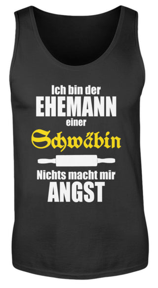 Ehemann einer Schwäbin | Herren Tank Top in Black in Größe S