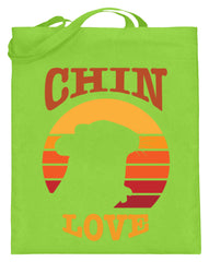 Zeigt chinchilla love vintage geschenk fur besitzer von chinchillas jutebeutel mit langen henkeln in Farbe Schwarz