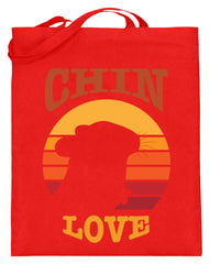 Zeigt chinchilla love vintage geschenk fur besitzer von chinchillas jutebeutel mit langen henkeln in Farbe Hellblau