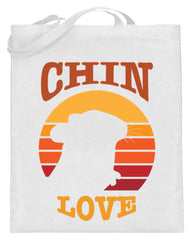 Zeigt chinchilla love vintage geschenk fur besitzer von chinchillas jutebeutel mit langen henkeln in Farbe Deep Blue