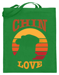 Zeigt chinchilla love vintage geschenk fur besitzer von chinchillas jutebeutel mit langen henkeln in Farbe Pink