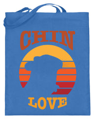 Zeigt chinchilla love vintage geschenk fur besitzer von chinchillas jutebeutel mit langen henkeln in Farbe Grün