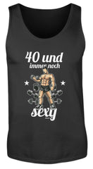 Lustiger Spruch 40er Geburtstag | Herren Tank Top in Black in Größe S