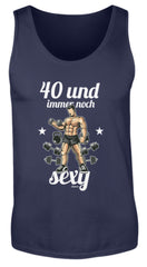 Zeigt lustiger spruch 40er geburtstag herren tanktop 1 in Farbe Black