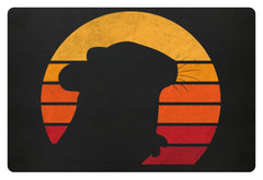 Chinchilla | Vintage & Retro Eighties | Fußmatte in Schwarz in Größe 60x40cm