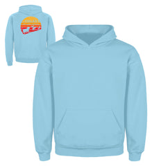 Zeigt vegan vintage sonne schones retro motiv fur veganer kinder hoodie in Farbe Jet Schwarz