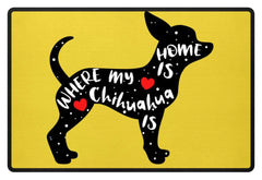 Zeigt chihuahua saying cute dog pet fussmatte in Farbe Weiß