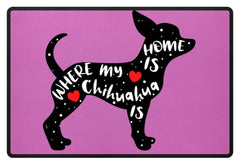 Zeigt chihuahua saying cute dog pet fussmatte in Farbe Gelb