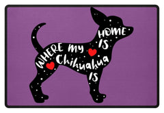 Zeigt chihuahua saying cute dog pet fussmatte in Farbe Pink
