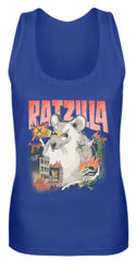 Zeigt ratzilla lustiges ratten monster frauen tanktop in Farbe Black